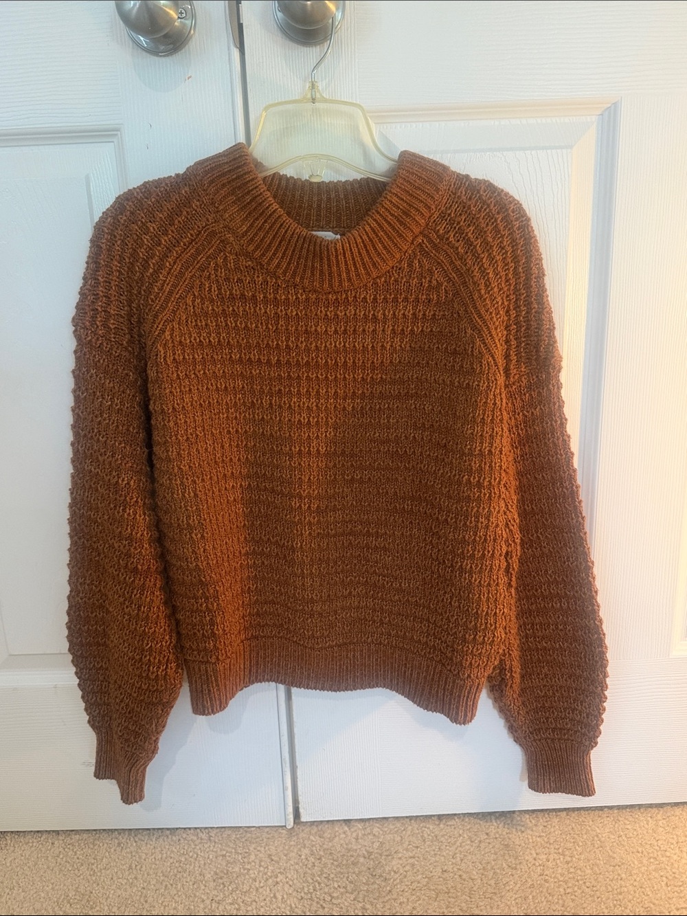 Universal Thread Chunky Crewneck Sweater in Rust Brown